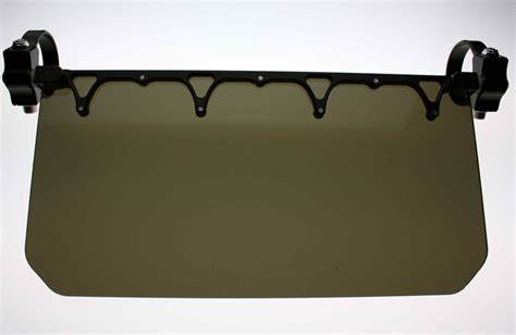 Kubota Rtv 12” Wide Sun Visor Tinted Shield By Axia Alloys Modsvt