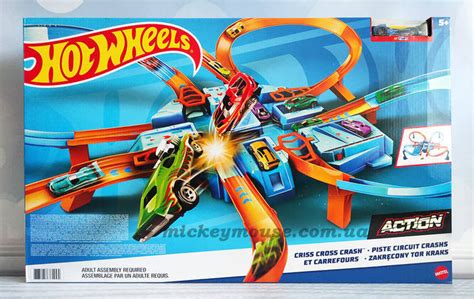 Трек Хот Вілс Небезпечне перехрестя Hot Wheels Criss Cross Crash Motorized Track DTN42 ID