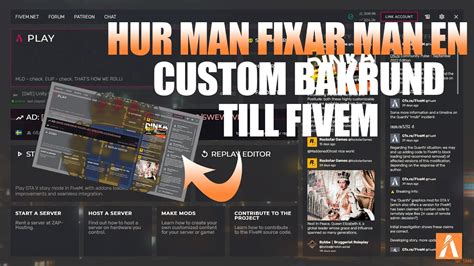 HUR MAN FIXAR MAN EN CUSTOM BAKRUND TILL FIVEM Enkelt YouTube