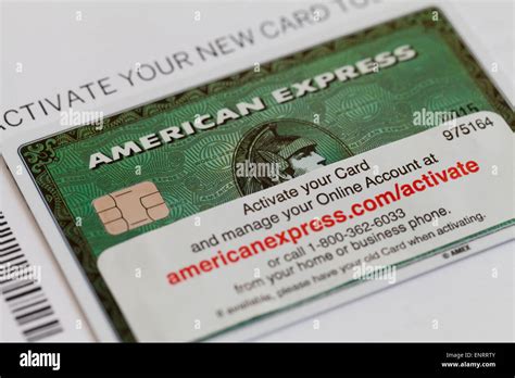 New American Express card with activation information - USA Stock Photo ...