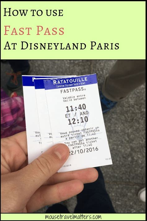 Disneyland Paris Fastpass And How To Use It • Mouse Travel Matters