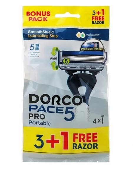 DORCO PACE 5 PRO Jednorazowa maszynka do golenia dla mężczyzn 4 szt