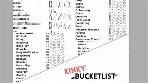 Kinky List Game Activities To Try Small Ultimate Sex Bucket List Fetish And Sexual