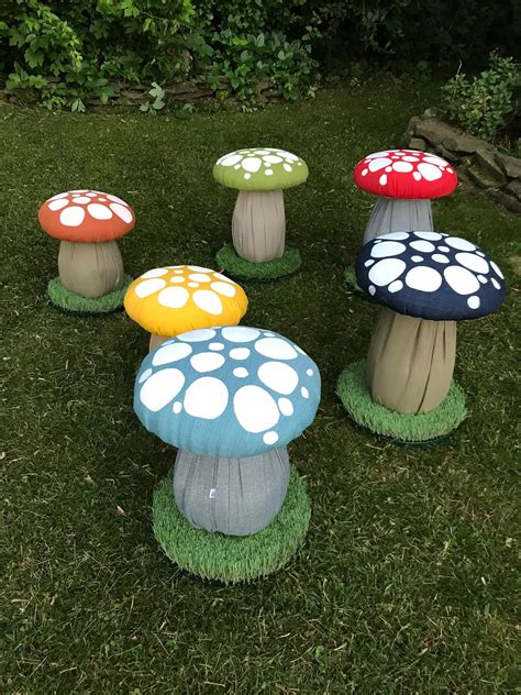 Patio Outdoor Mushroom Stool Chair Stool Ottoman Woodland Etsy