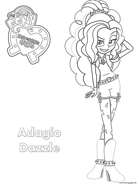 Equestria Girls Adagio Dazzle Coloring page Printable