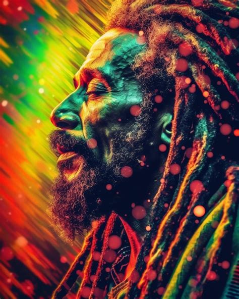 Premium AI Image | A colorful portrait of reggae fusion