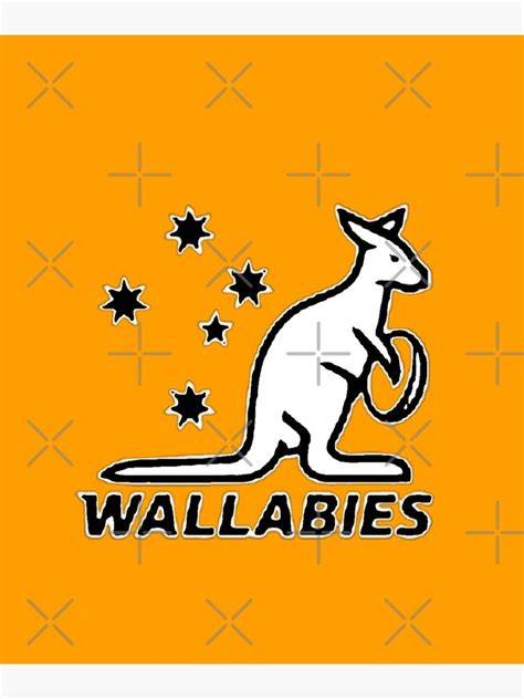 Wallabieswallabies Stickerslogo Wallabies Poster For Sale By