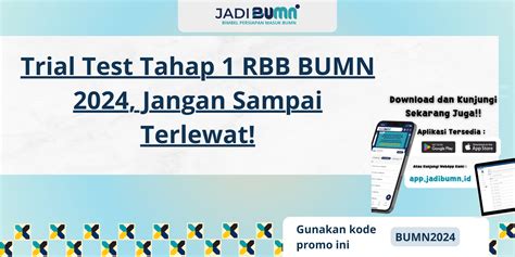 Trial Test Tahap Rbb Bumn Jangan Sampai Terlewat