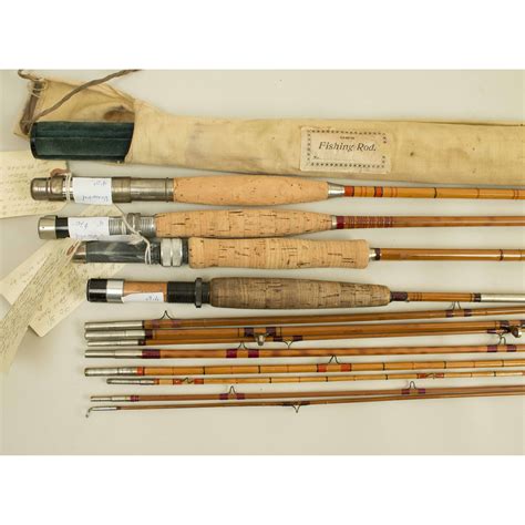 4 Vintage Split Bamboo Fly Rods Witherells Auction House