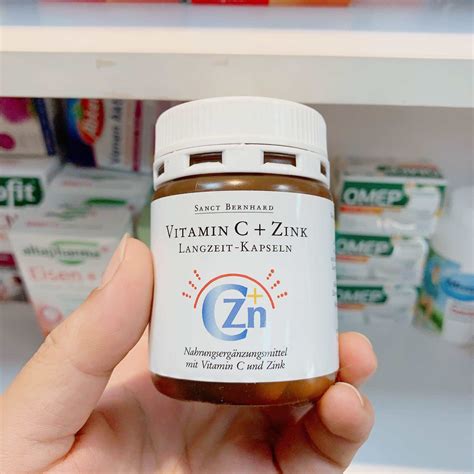 Vitamin C Zink của Sanct Bernhard Nội địa Đức Lọ 60 viên 180 viên