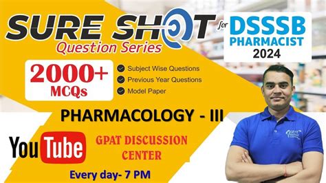 Dsssb Pharmacist Sure Shot Mcq Pharmacology Iii Dsssb