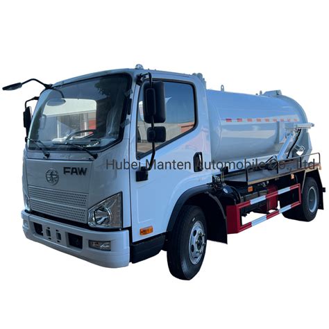 FAW Rhd 5cbm Vacuum Sewage Cleaning Fecal Tanker Special Suction Pump