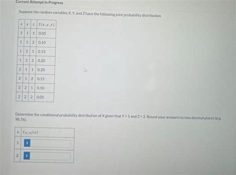 Solved Suppose The Random Variables Xy And Z Have The