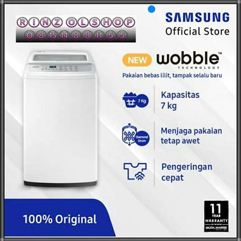 Jual MESIN CUCI SAMSUNG WA70H4200 TOP LOADING 7KG DIAMOND DRUM Di