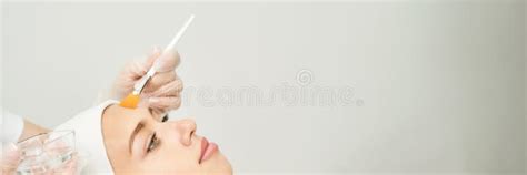 Portrait of Moisturizing Mask. Healthcare Peeling Cream Stock Photo ...