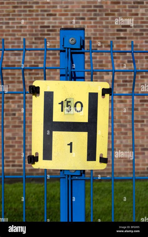 British Fire Hydrant Sign Located On The Great West Road Brentford