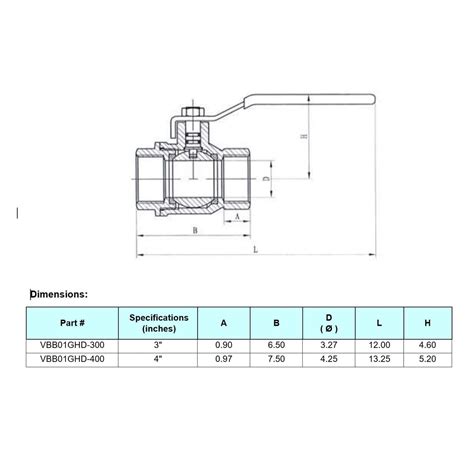 Heavy Duty Brass Ball Valve 100 Full Port 600wog