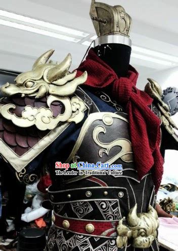 Ancient Chinese Monkey King Sun Wukong Cosplay Armor Costumes and Coronet Complete Set for Men