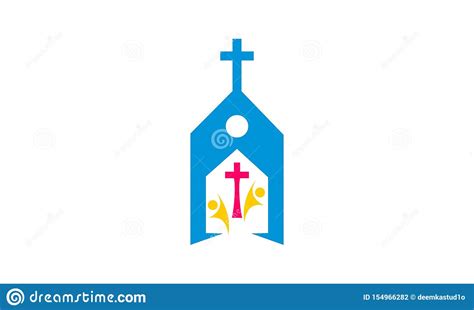 Logotipo Da Igreja S Mbolos Crist Os A Cruz De Jesus Ilustra O Stock