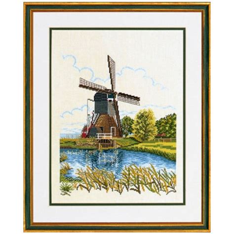 Borduurpakket Hollandse Molen Eva Rosenstand Happy Crafts