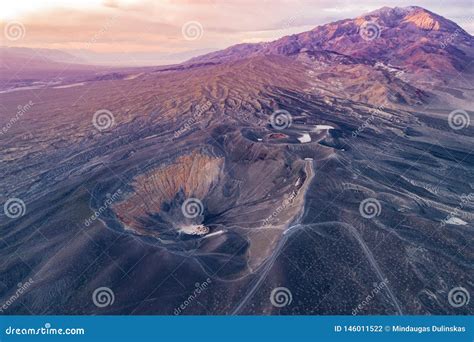 Sunrise in Ubehebe Crater. Death Valley Stock Photo - Image of solitude ...