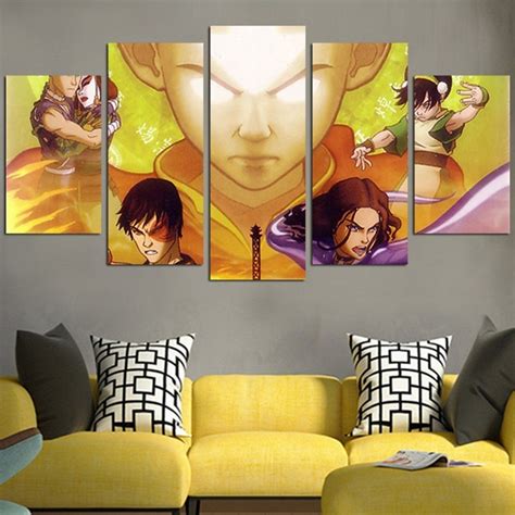 Avatar The Last Airbender Team Aang Fight Movie Canvas Wall Art