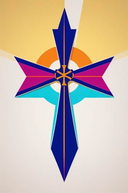 Christian cross logo illustration | Premium AI-generated image