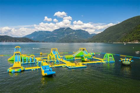 Canadas Largest Floating Waterpark In Harrison Hot Springs