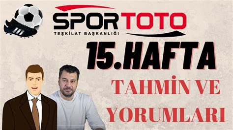 Hafta Spor Toto Tahm Nler Ve Yorumlari Youtube