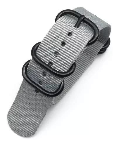 Pulseira Nato Zulu Nylon Mm Cinza Parcelamento Sem Juros