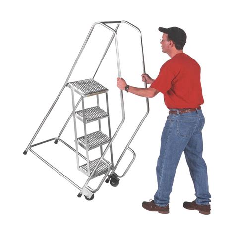 Ballymore SS2N 2 Step Stainless Steel Rolling Step Stool With Spring