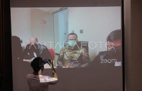 SIDANG VIRTUAL VONIS EDHY PRABOWO ANTARA Foto