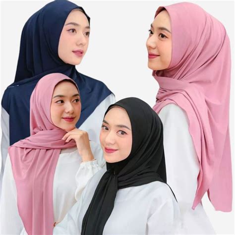 Jual Jilbab Segitiga Instan Jersey Premium Hijab Instan Segitiga