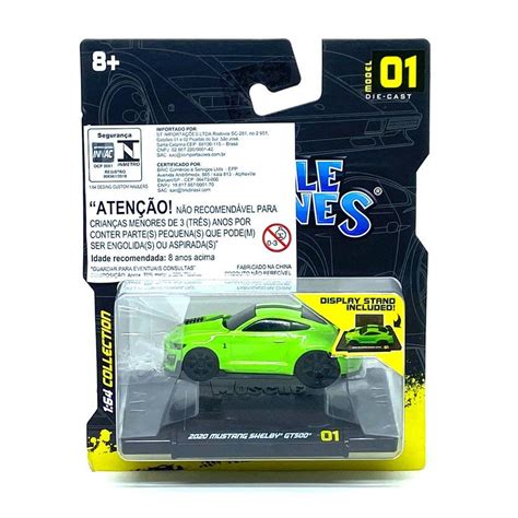 Miniatura Carro Ford Mustang Shelby GT500 2020 Model 01 Verde