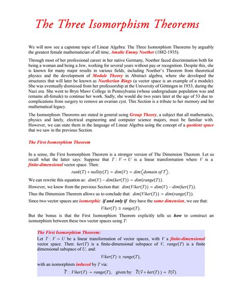 Solution The Three Isomorphism Theorems Exercises Studypool