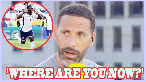 Rio Ferdinand Makes Perfect Bukayo Saka Point After Horrific Racist