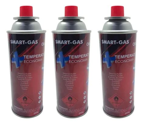 Gas Butano Para Fogao Portatil - 3 Refil Lata Gás Butano 200g Para Fogão Maçarico Portatil ...