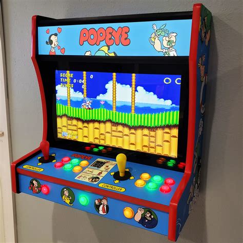 Popeye Themed Wall Mountable Arcade Machine – Quarterless