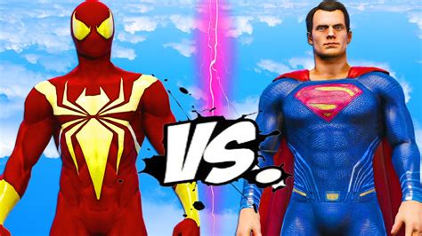 Iron Spider Vs Superman Epic Superheroes Battle Youtube