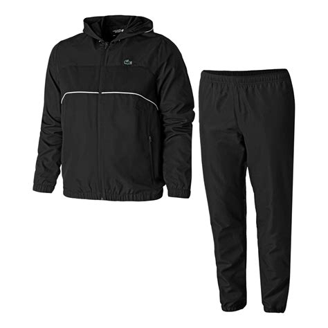 Buy Lacoste Tracksuit Men Black White Online Tennis Point Uk