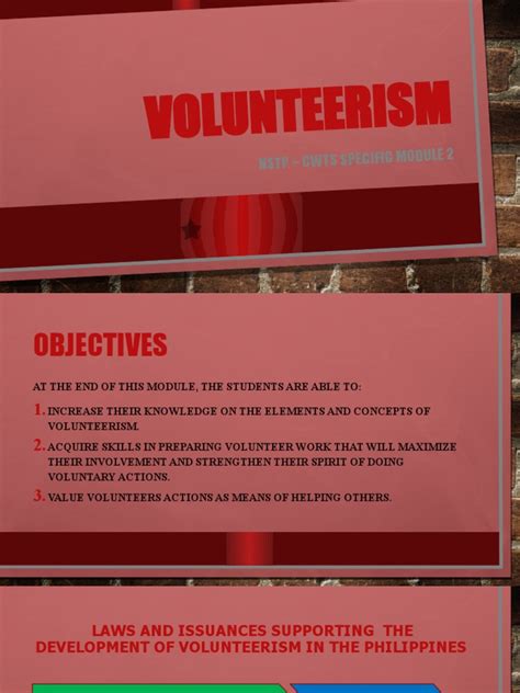 Nstp Cwts Specific Module 2 Volunteerism Pdf Volunteering