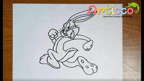 How To Draw A Bugs Bunny Step By Step For Kids Youtube