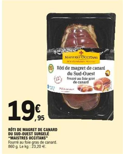 Promo R Ti De Magret De Canard Du Sud Ouest Surgel Maitres Occitans