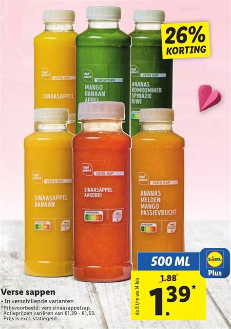 Verse Sappen Ml Aanbieding Bij Lidl