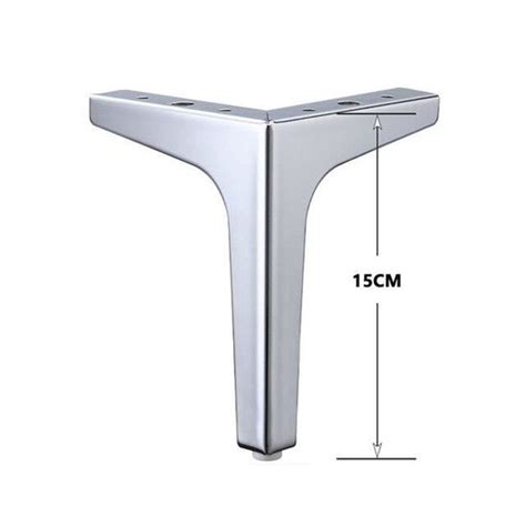 Pied De Meuble Silver Cm Pcs Pieds De Table Basse En M Tal Noir Et