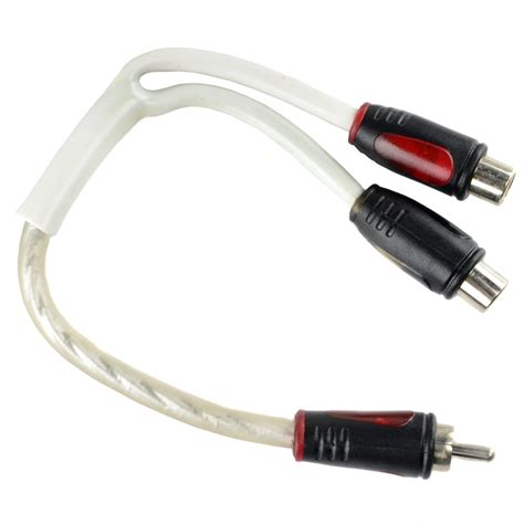 Male To Female Rca Splitter Triple Shield Interconnect Car Home