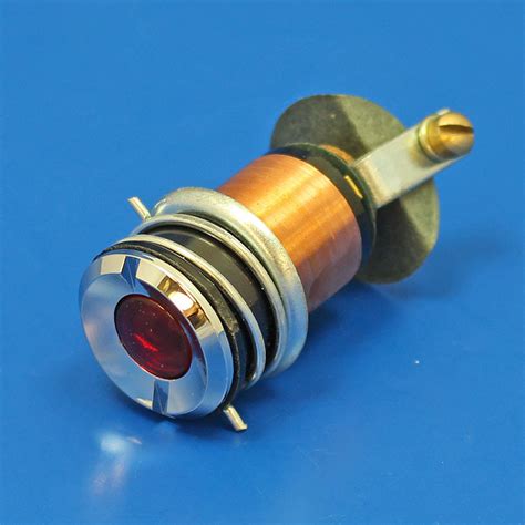 842 Ignition Indicator Warning Lamp Equivalent To Lucas WL3 Chrome