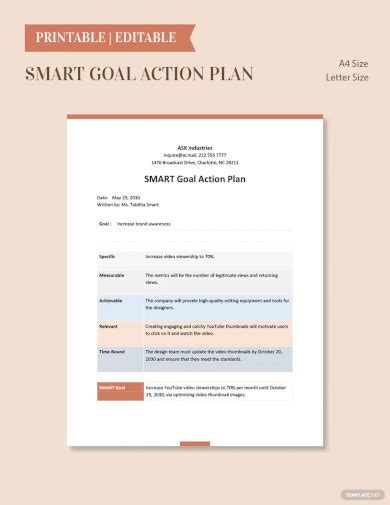 Smart Action Plan 23 Examples Format How To Make Pdf