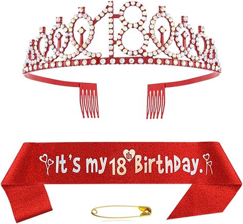 Geburtstag Sch Rpe Und Tiara Krone Rot Kristall Geburtstagkrone Set