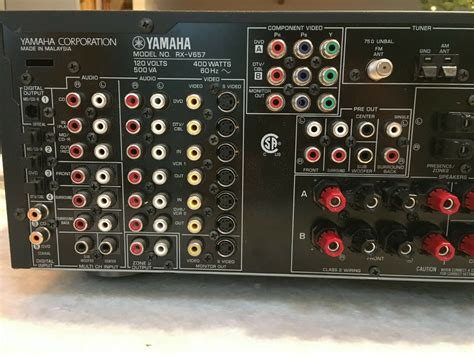 Yamaha rx-v657 natural sound a/v 5.1 95wpc stereo receiver | Etsy